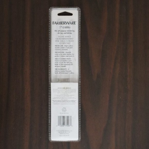 Farberware - 5" Utility Stainless Steel Knife - New In Package! - Picture 2 of 2